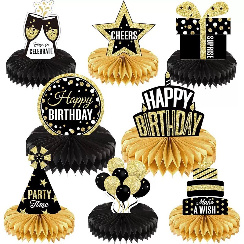 Cross-border bestseller: New honeycomb decorations for birthdays, one-year-old birthday party decorations, party honeycomb table decorations Cross-border bestseller: New honeycomb decorations for birthdays, one-year-old birthday party decorations, party honeycomb table decorations