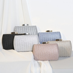 European and American cross-border new retro versatile woven pattern dinner bag banquet clutch bag women's cross-body small square bag evening bag