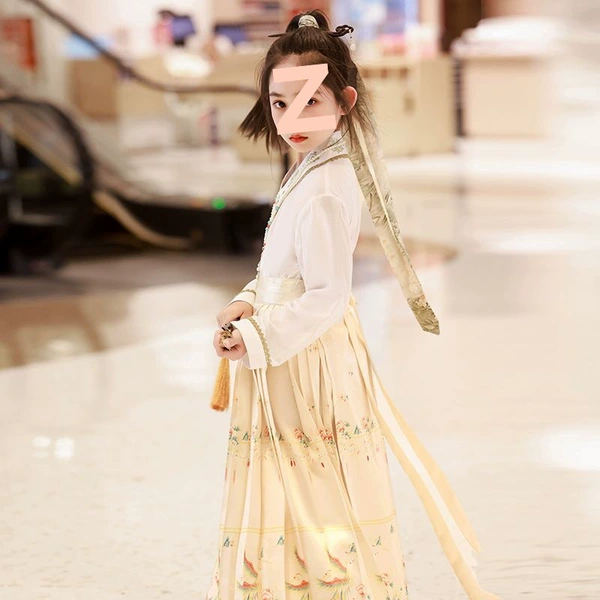 Long-sleeve, necklace, Chinese hairpin, champagne color