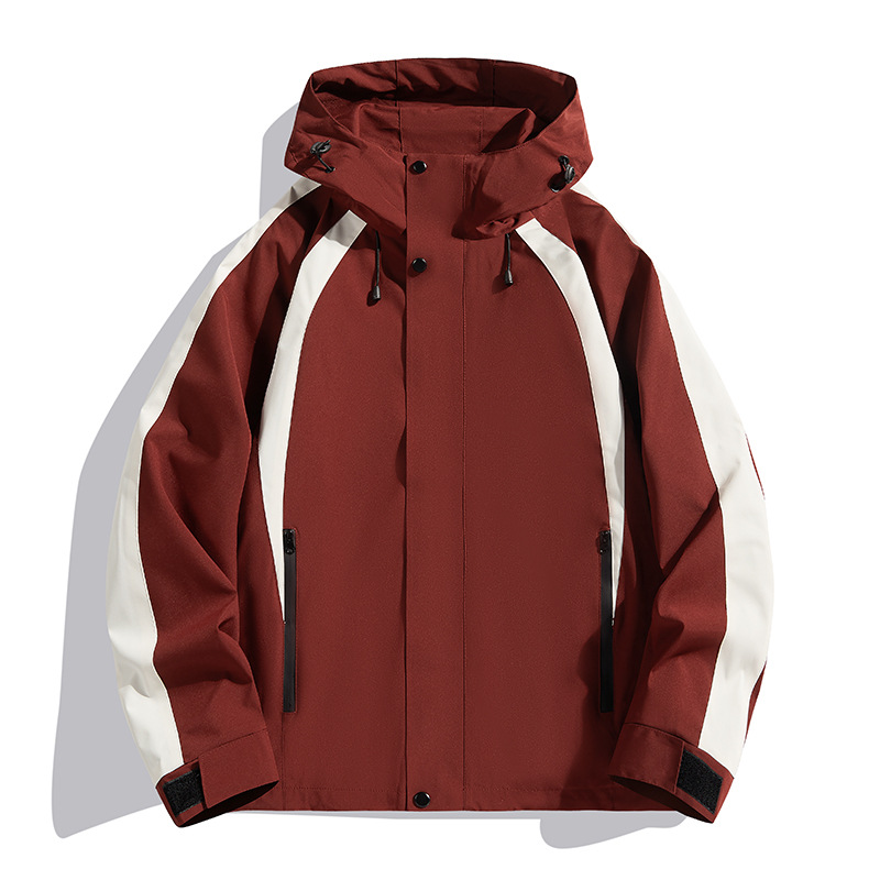 가을, 겨울 야외 재킷 남성과 여성을위한 3-in-one 방수 및 방풍 캐주얼 재킷 대비 색상 느슨한 재킷 도매