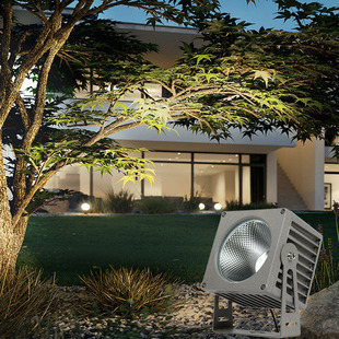 led square projection lamp outdoor waterproof square colorful projection lamp 30W Villa tree lamp landscape exterior wall spotlight