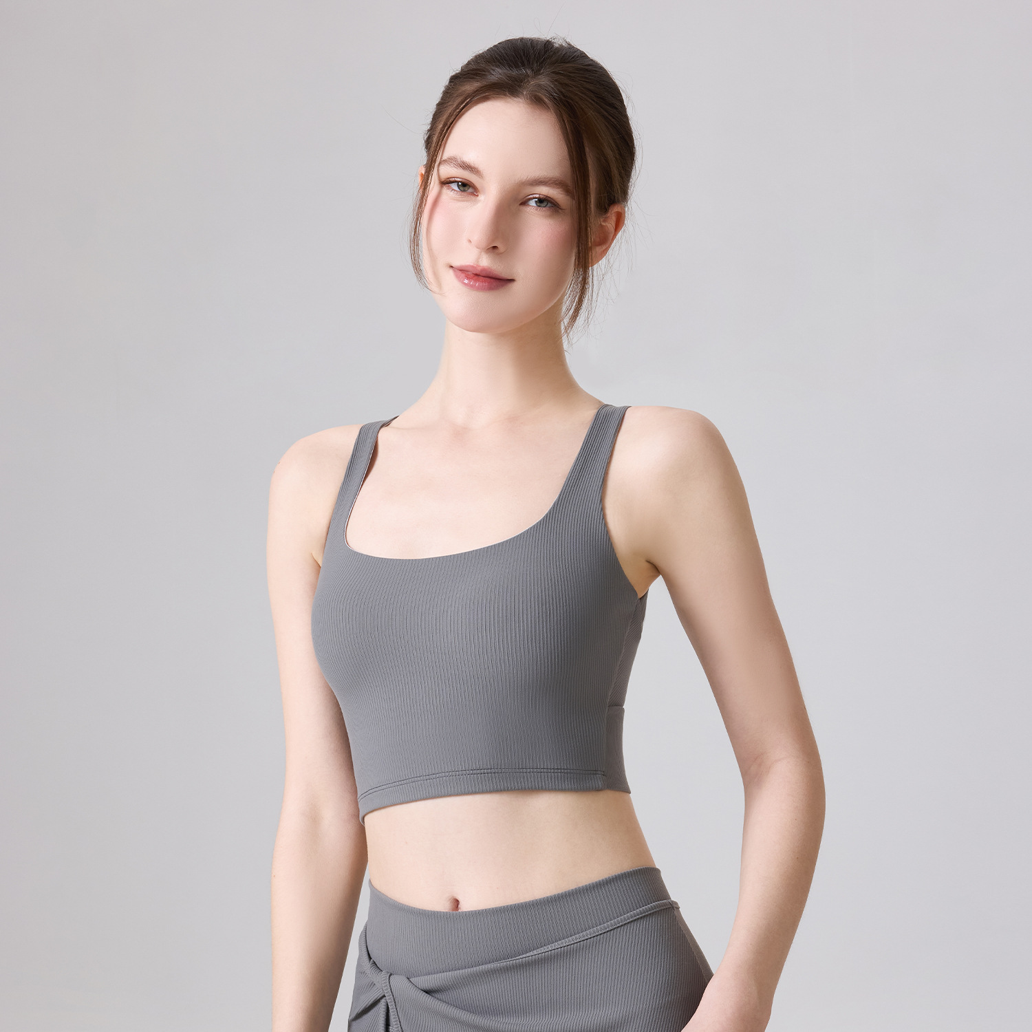 Una sensación desnuda de cintura reducida y adelgazamiento con taza fija integral mariposa hermosa espalda grande espalda abierta se puede usar fuera chaleco de ocio deportivo