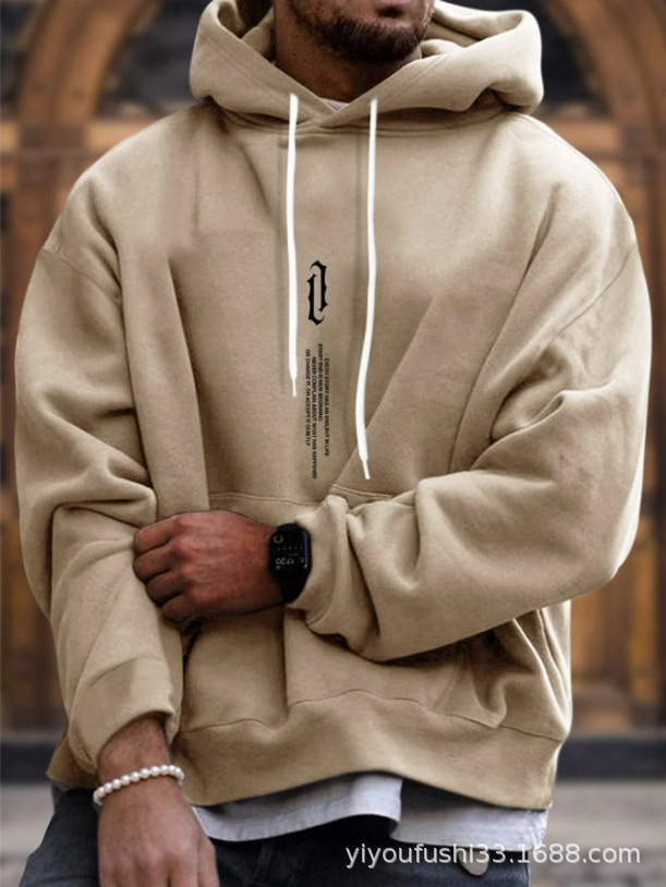 2023 transfronterizo de otoño e invierno de comercio exterior nuevos hombres suéter con capucha impreso suéter de moda personalizado europeo y americano