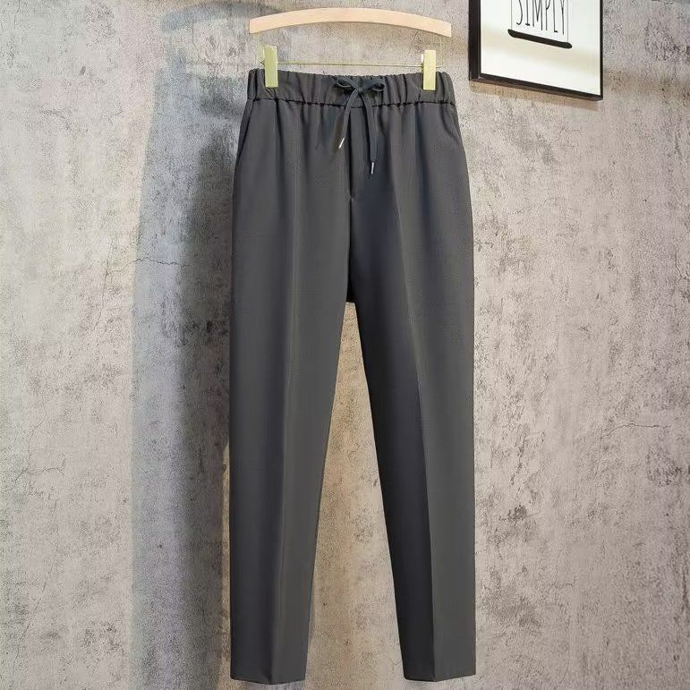 Men's Summer Casual Chinos Solid Colour Straight Fit Trousers_voghion.com