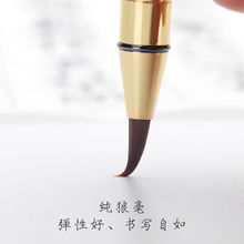 钢笔式毛笔软笔狼毫初学套装小楷吸水小管便携可加墨水刻字秀丽笔