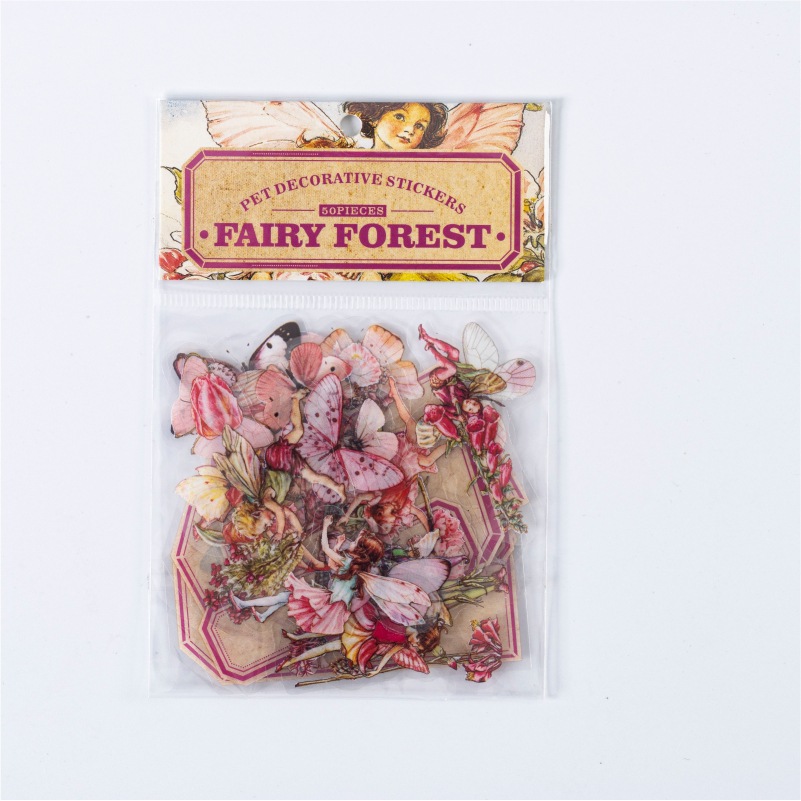 Sueño danza PET pegatinas cuento de hadas bosque serie cuento de hadas mano cuenta DIY material decorativo pegatinas 50 unidades en 6 tipos