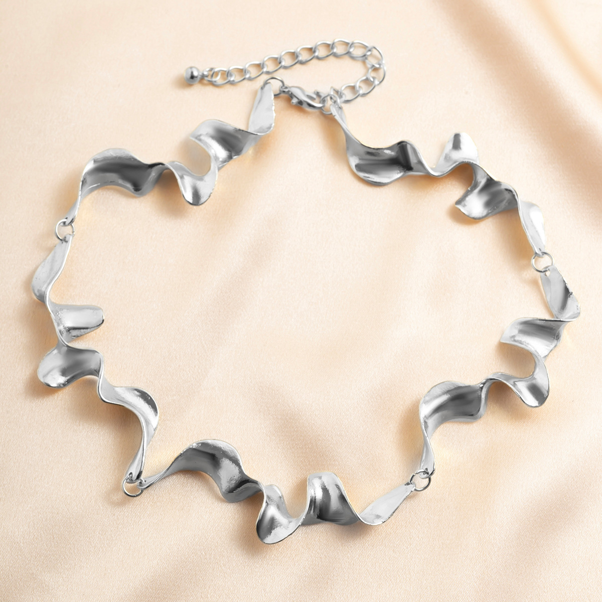 29g Weight Bracelets, Necklace Classification 1 Piece Quantity Holiday, Daily Occasion Alloy Material Irregular Pattern Women's Gender Punk, Streetwear Style Punk Streetwear Irregular Alloy Women's Bracelets Necklace 3