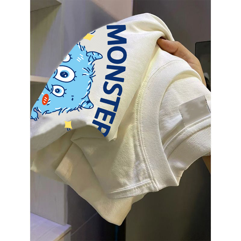 Verano nuevo nicho adelgazante popular estilo coreano ins moda tribu imprimir moda todo partido cuello redondo manga corta Camiseta para hombres