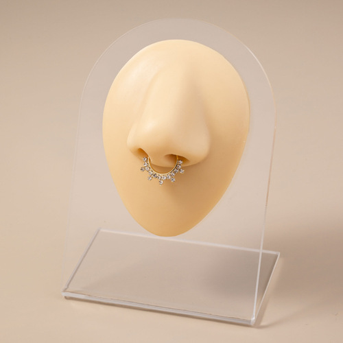 Cross-border e-commerce new style zircon nose clip, fake nose ring piercing jewelry, fashionable copper inlaid diamond personalized nose jewelry