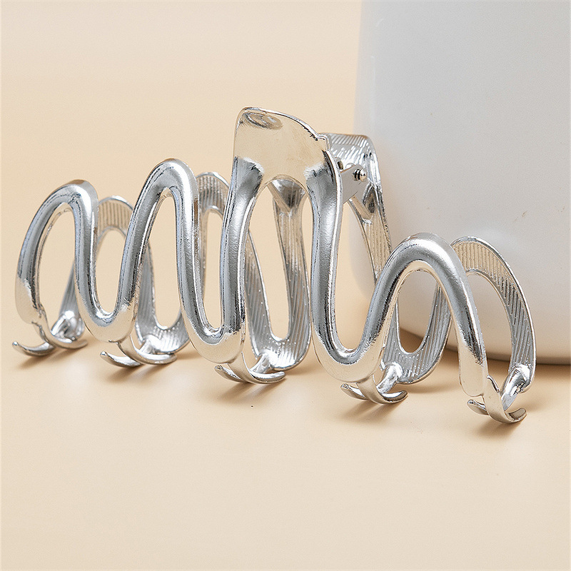 Women'S Gender Plating Design Simple Style Style Simple Style Solid Color Metal Plating Hair Claws 1 Piece