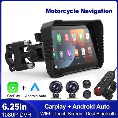 Motorcycle Driving Recorder 2K Hd 170 ° Wide-Angle Gps Tire Pressure Detection Waterproof Large-Screen Motorcycle Dashboard