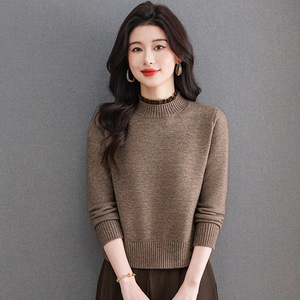 气质短款针织衫女新款秋冬时尚高腰内搭上衣小个子打底毛衣潮保暖，女装针织衫/毛衣，妃慕昵服饰