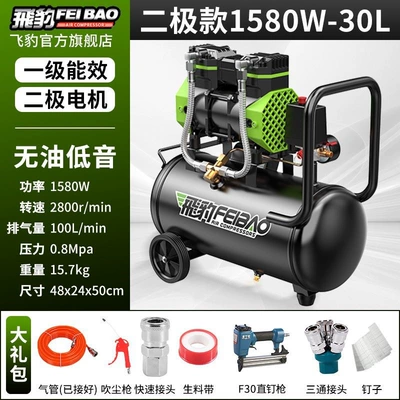 Hava kompressorları: small 220v portable woodworking - dual-cylinder-1580w-dual-tube-air-supply-30lf30-straight-nail-gun