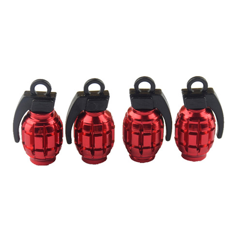 CZC-004 Hand Grenade Valve Stem Cap, Colorful Aluminum Alloy Dust Cover, Ten Colors Valve Stem Cover