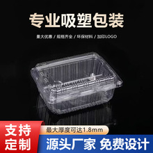 一次性水果盒透明塑料盒一斤装带盖水果托盘西瓜草莓打包盒