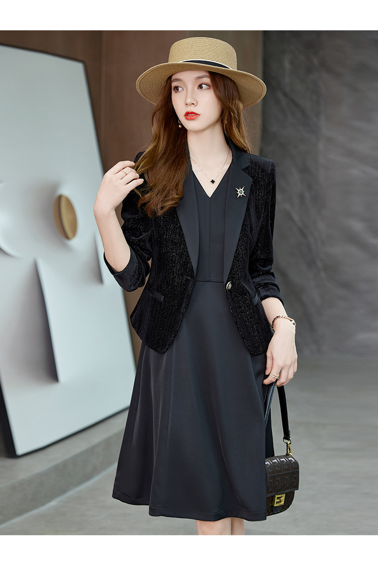 法米姿 春秋修身短款小西服女小个子高端女上衣