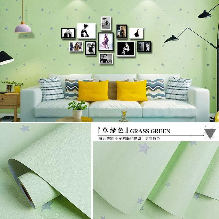 Wallpaper Star Pure Color Self-Sticking (61 cm × 1 m), Waterproof, Thick & Thin Color Options