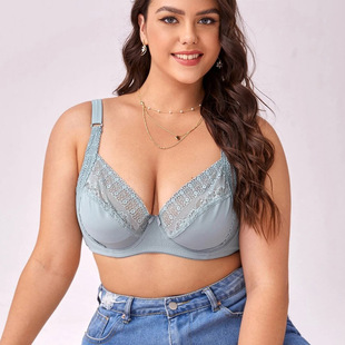 Women's Lingerie Bra, Push-Up, Thin, Underwire, Adjustable, Side Support, Plus Size, Lace Bra, Lift-Up, Full Cup