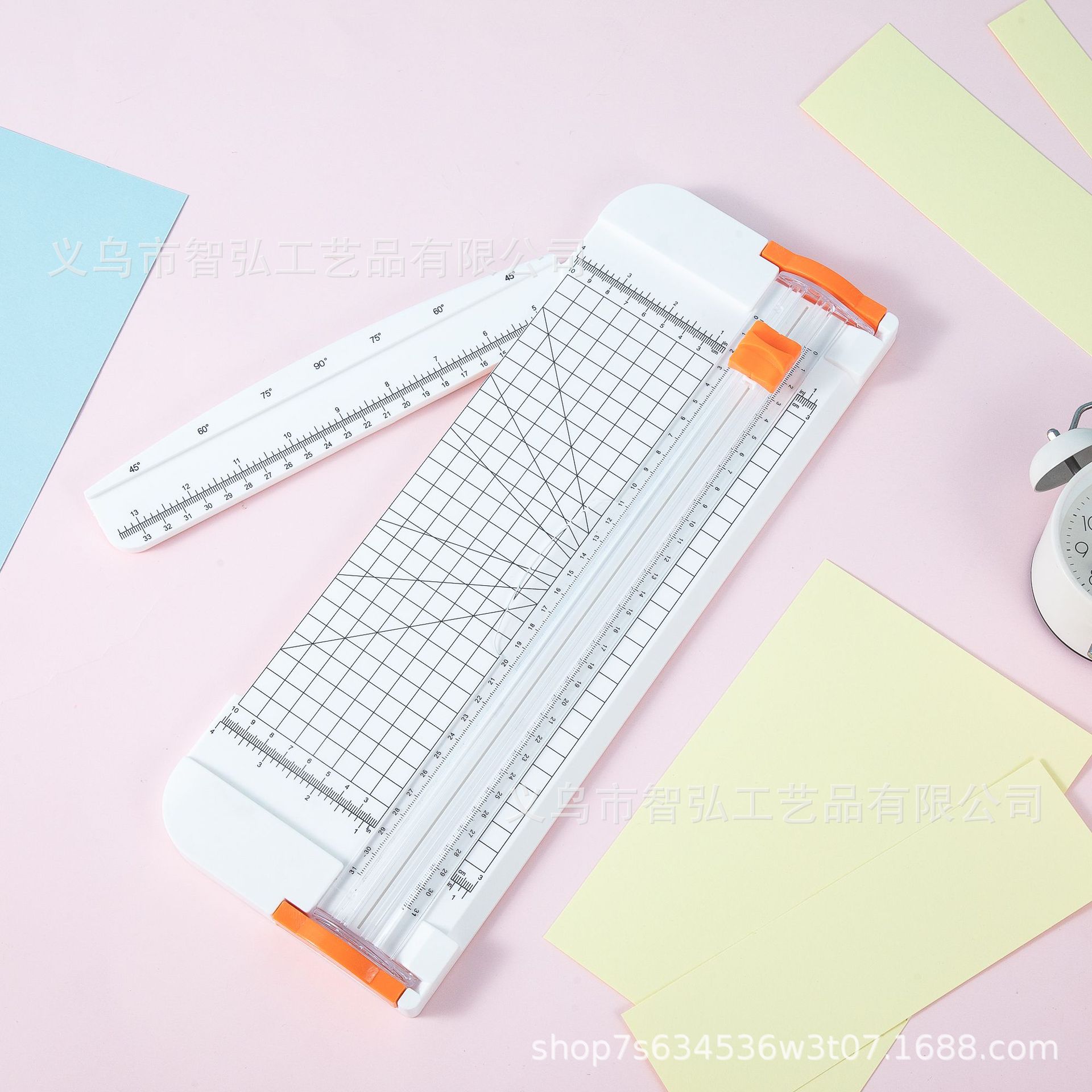 Cortador de papel A4 cortador de papel de dos vías estudiante cuenta de la mano cortador de papel portátil pequeño cortador de papel de plástico con la oficina