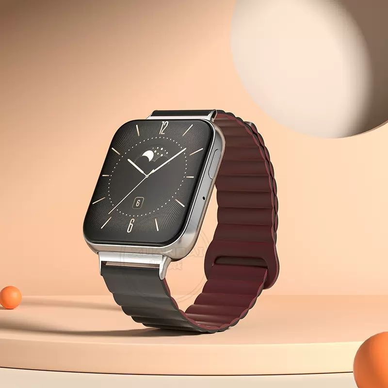 마그네틱 루프 스트랩-블랙 버건디-오포 watch1 41mm