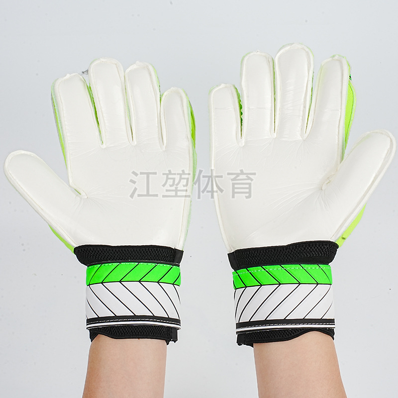 Football goalkeeper, gloves, professional fingers protection for adults, non-slip equipment