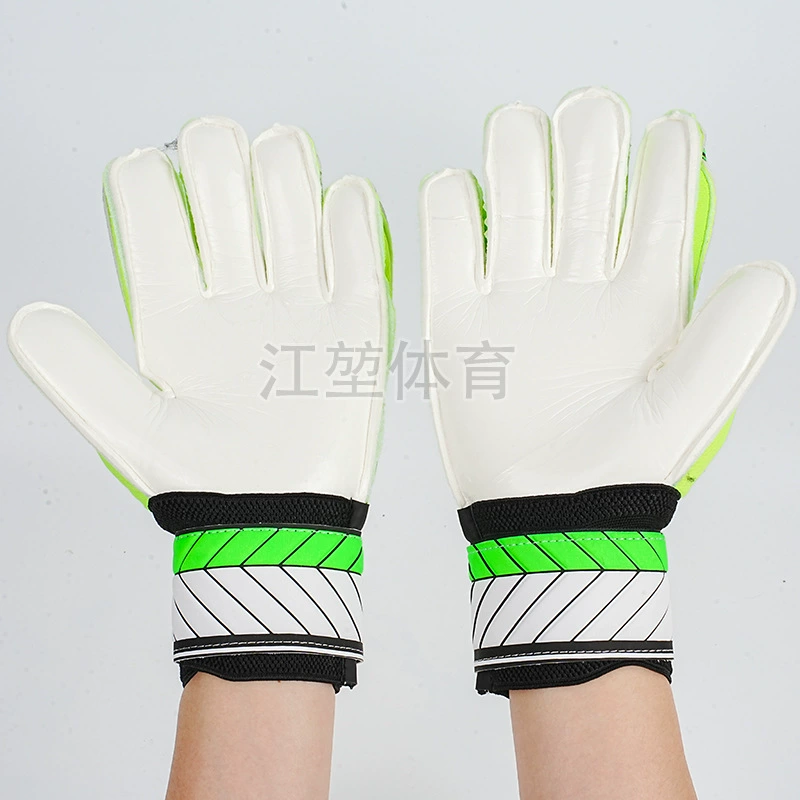 Football goalkeeper, gloves, professional fingers protection for adults, non-slip equipment