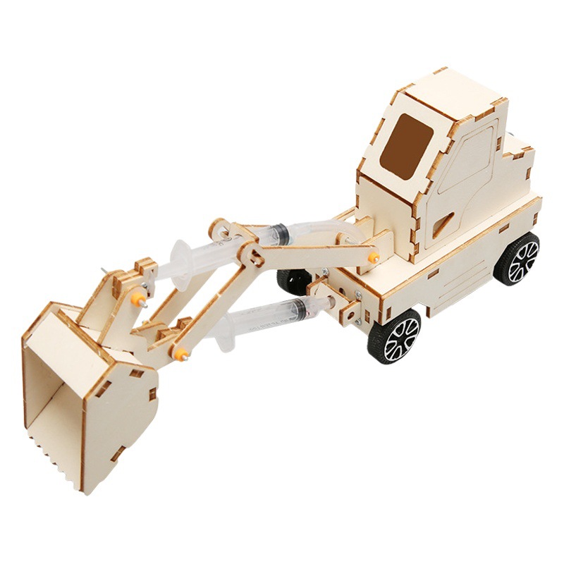 Tecnología pequeña producción cargador hidráulico hecho a mano diy experimento de ciencia para niños enseñanza juguetes material físico paquete al por mayor
