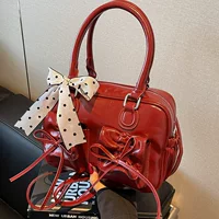 Backpack shoulder bag, small yet capacious bow-accented western-style handbag, multiple colors