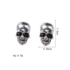 001-56. Ancient silver skull earrings