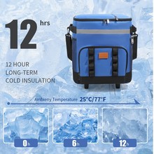 跨境新款拉杆保温包大容量车载冰包户外便携保鲜冷藏箱露营保温箱