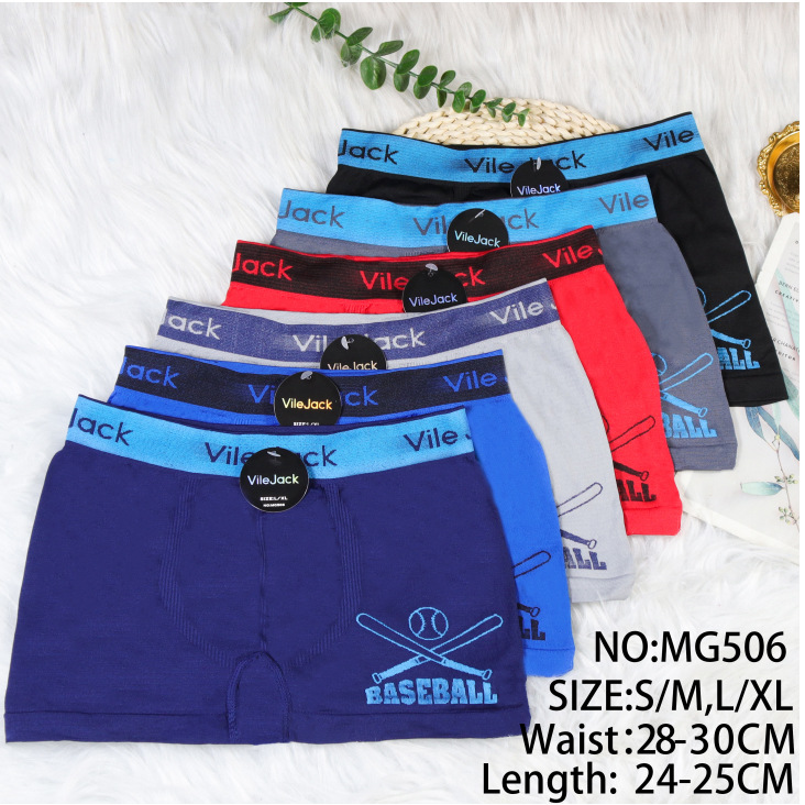 Calzoncillos bóxer para niños con estampado deportivo, diseño de fútbol y béisbol, ropa interior transpirable de poliéster sin costuras para adolescentes, para exportación.