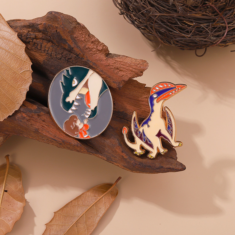 Simple Style Dinosaur Alloy Enamel Unisex Brooches display picture 3