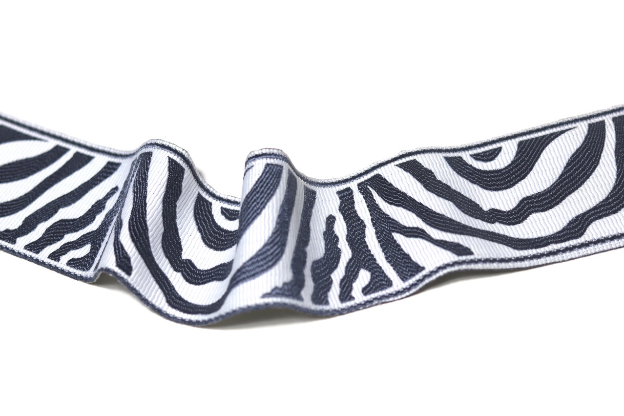 7.2cm de ancho de alta precisión de tela jacquard moderna zebra cortina tabla bandera tela de mesa ropa accesorios textiles