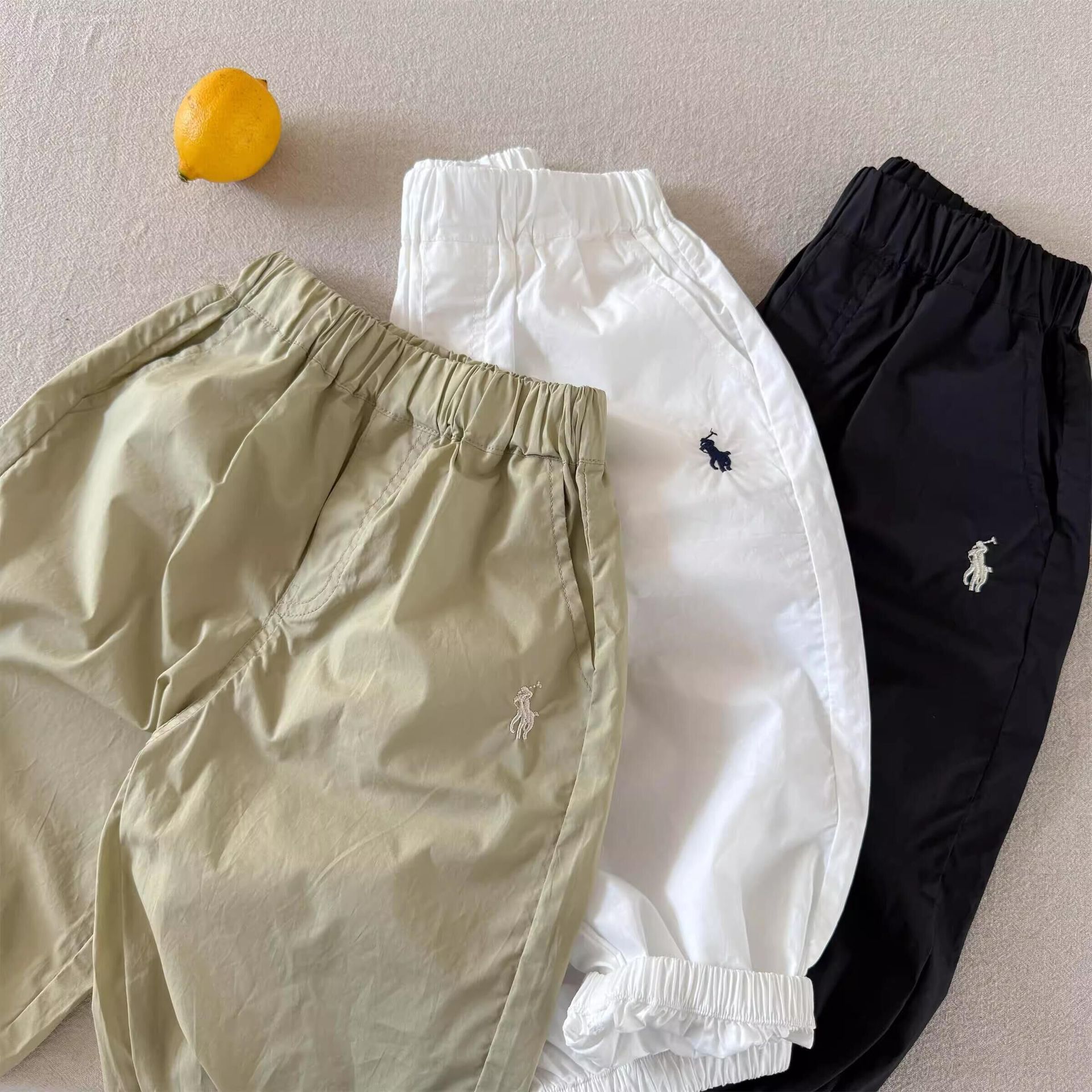 Children's Japanese solid color thin trousers for men and women for…