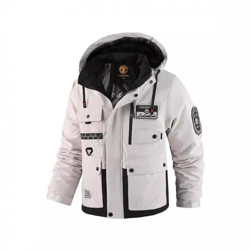 Men's Heavy Cotton Parka Outdoor Warm Cotton Jacket Winter Large Men's Hooded Coat Waterproof