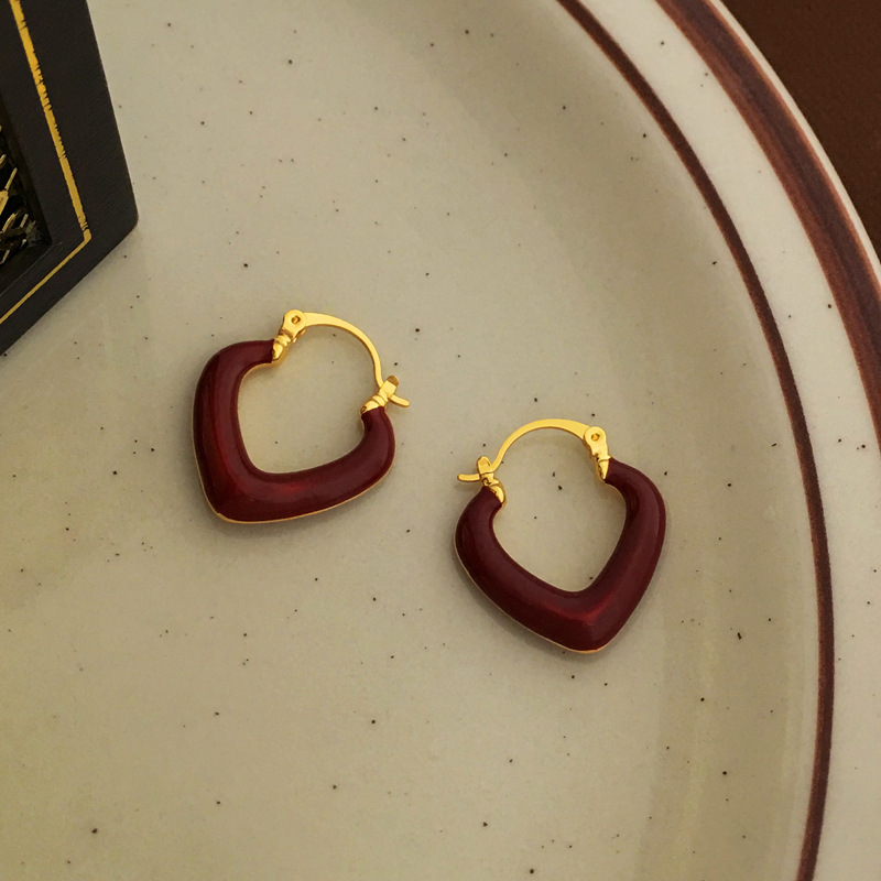 Simple Style Geometric Copper Earrings Enamel Copper Earrings display picture 6