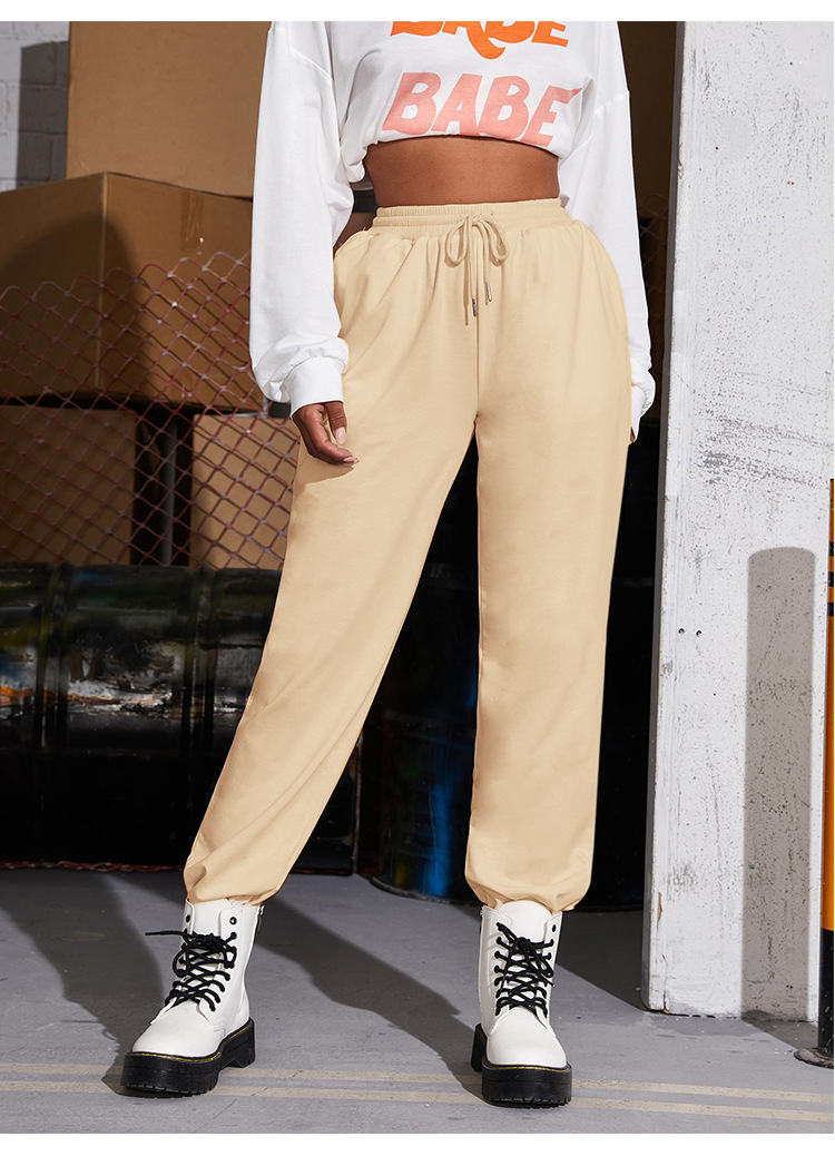 Lace-Up Loose Casual Style Trousers NSLIH90062