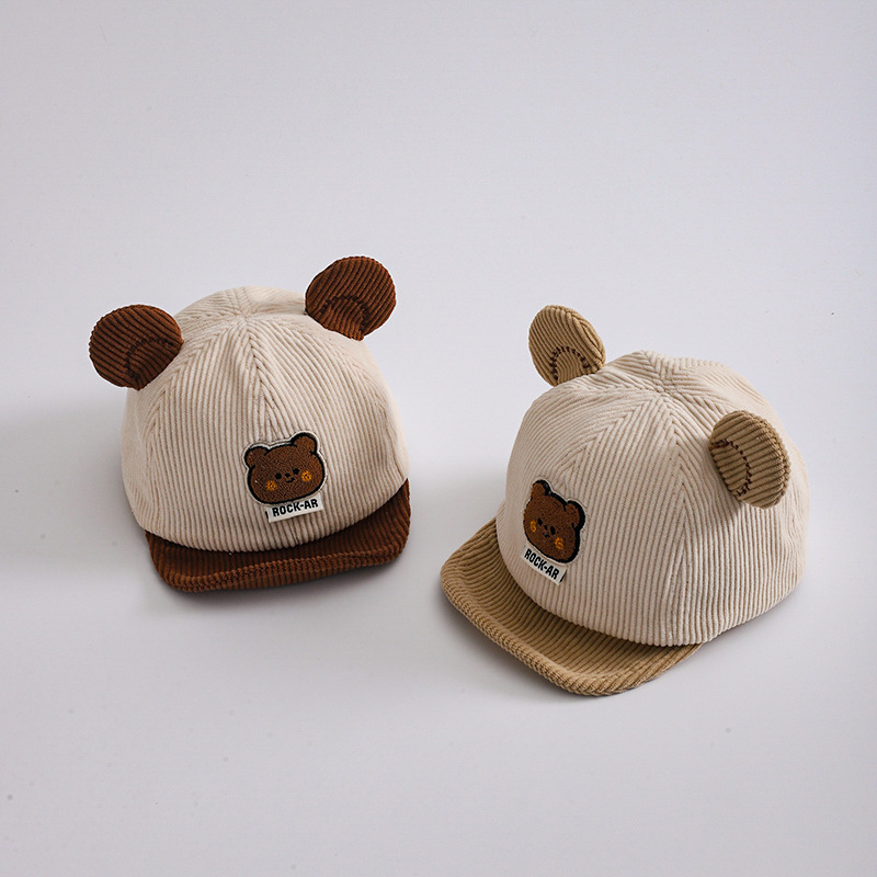 Sombreros de bebé primavera y otoño para niños con bordes suaves de terciopelo para niños sombreros de béisbol para bebés sombreros de pato para bebés