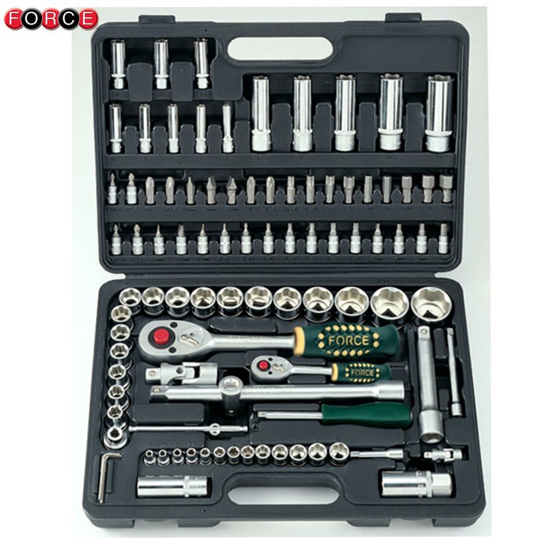 台湾FORCE  94件套/套筒组合/棘轮扳手组套/工具汽修套筒扳手