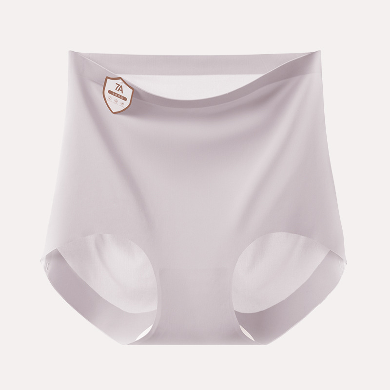 Ropa interior sin costuras, cintura alta para mujer, abdomen, nueva piel de leche, seda de hielo, pantalones cortos de cadera delgados de verano, refrescantes