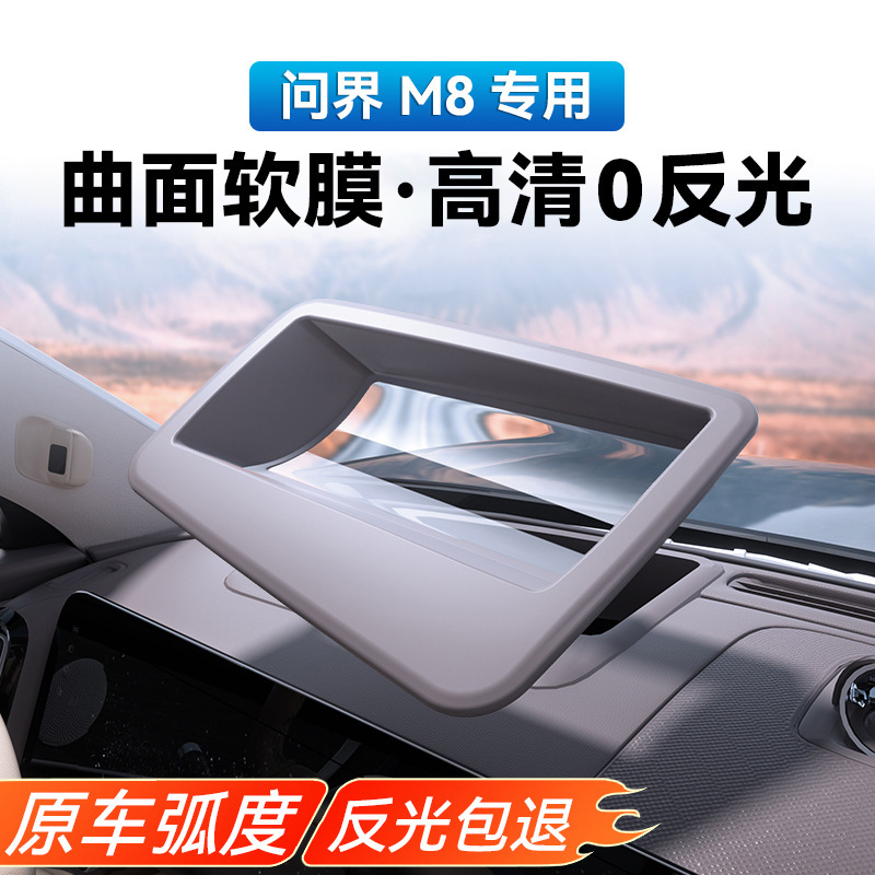 Suitable for 25 Models of Wenjie M8 Curved Soft Film Head-Up Display Protective Cover Hud Dust Cover Car Interior