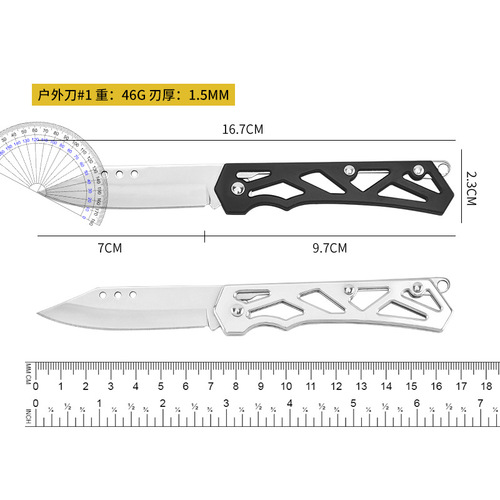 Fruit knife, foldable, portable, mini, carry-on, outdoor, multi-purpose, unboxing, sharp stainless steel