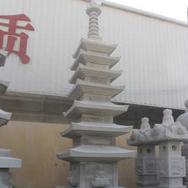 寺院石雕佛塔宝塔图片 大理石石材加工 层数按需设计