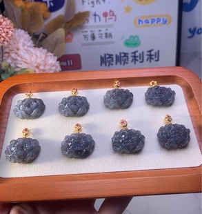 Xinjiang Hetian jade smoke purple peony flower 18k pendant jade pendant pendant diy accessories wholesale