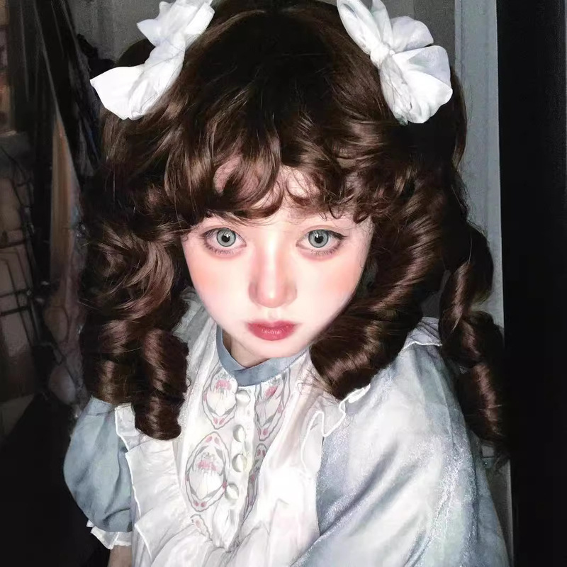 Wig Lolita Actress Short Hair Lolita Retro Doll-Like French Elegance Palace Gorgeous Roman Curls