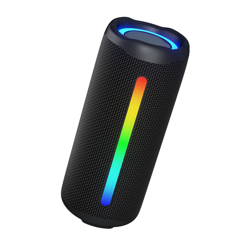 新しいワイヤレス Bluetooth スピーカー屋外防水ポータブル超サブウーファー RGB ライトシリンダーオーディオ|undefined