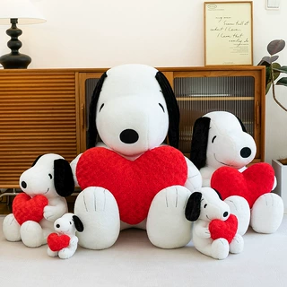 外贸爱心史努比毛绒狗公仔抱枕儿童玩具玩偶娃娃生日礼物女生批发