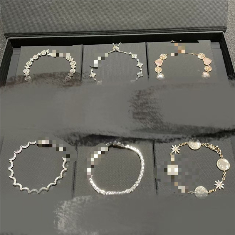 a-papapaw wave pattern butterfly pink mother-of-pearl four-leaf clover two-star bracelet for women, full of diamonds, Valentine's Day gift for friends a-papapaw wave pattern butterfly pink mother-of-pearl four-leaf clover two-star bracelet for women, full of diamonds, Valentine's Day gift for friends