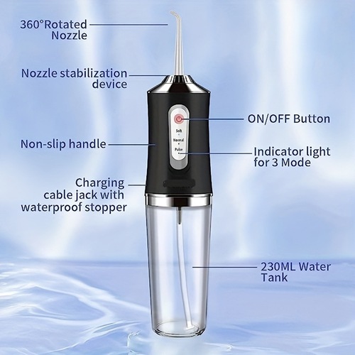 Cross-border Amazon electric tooth rinser, tooth cleaner, tooth cleaner to remove residual gaps between teeth, water floss, oral beauty instrument