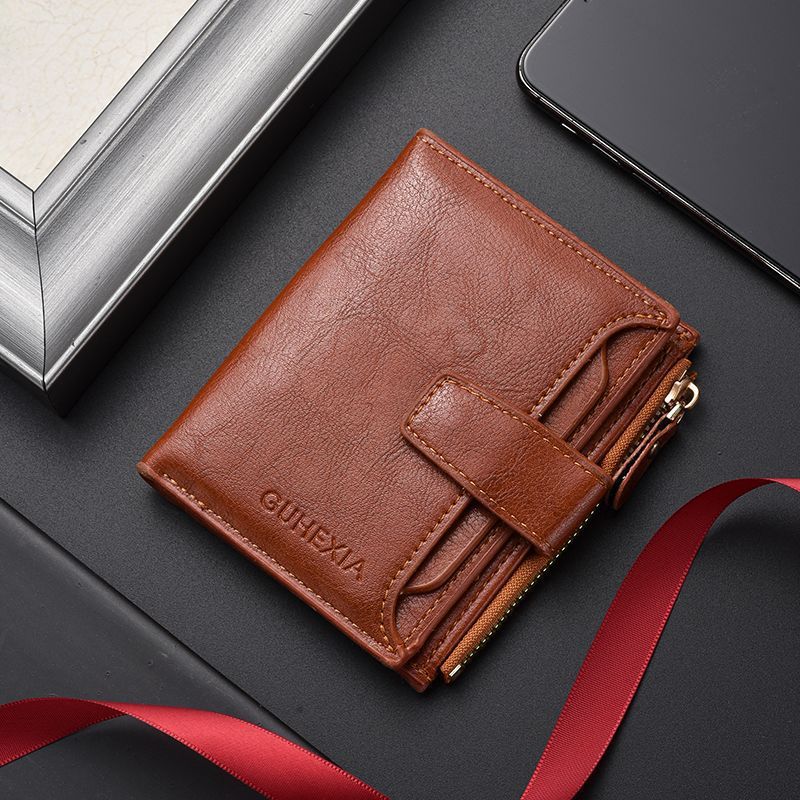 브라운 빈티지 오일 왁스 가죽